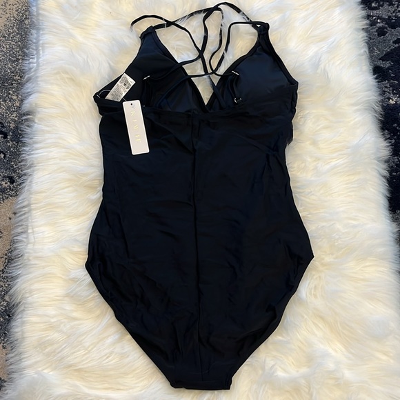 NWT Ki Laphee Black One Piece Tummy Control Swimsuit Medium - Picture 10 of 10